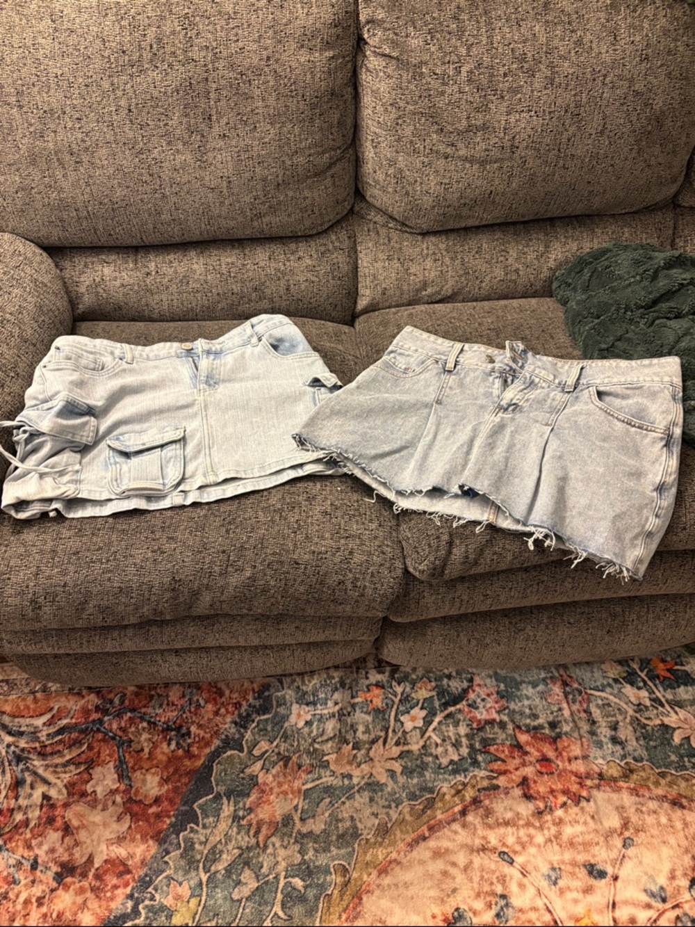 Light Wash Denim Mini Skirt - Casual Women's Short Skirt
